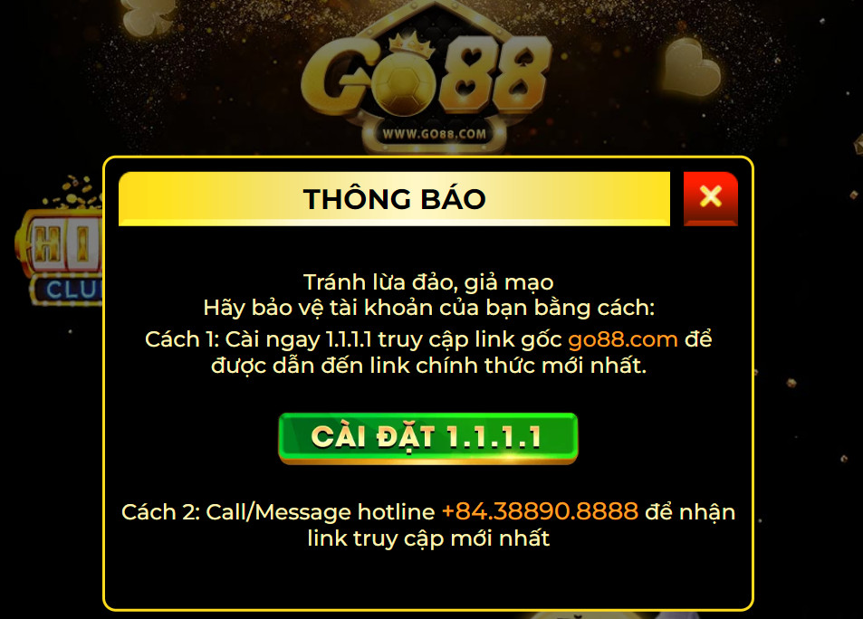 Các sảnh chơi đặc trưng casino go88 